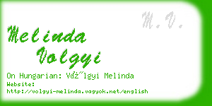 melinda volgyi business card